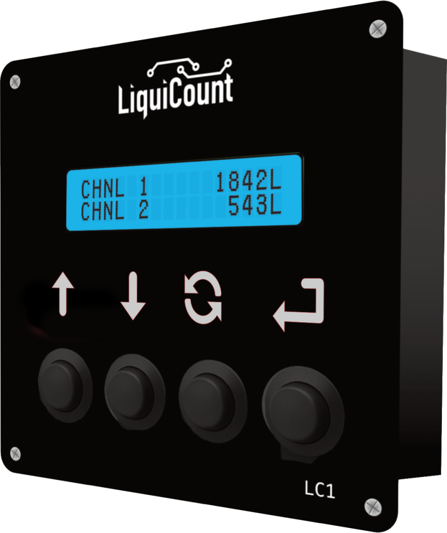 LiquiCount LC1 dual-channel pulse counter for fluid measurement